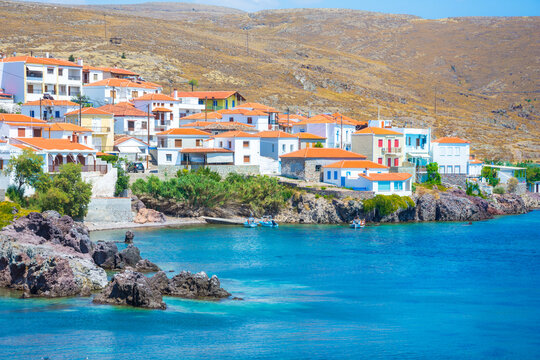 Picturesque village of Sigri, Lesvos island, Greece.