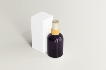 UV Ultra Violet Glass Cosmetic Bottle