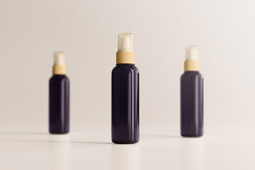 UV Ultra Violet Glass Cosmetic Bottle