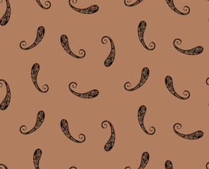 Seamless paisley pattern, ethnic print.