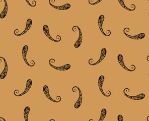 Seamless paisley pattern, ethnic print.