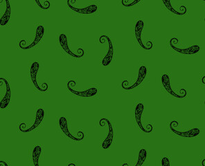 Seamless paisley pattern, ethnic print.