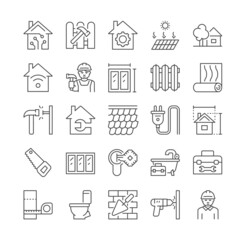 Home renovation icons. Construction, housing improvement, repair. Sink repair, plumbing, plumber, builder. Fixing up problems with water. Cartoon flat vector illustration isolated on white background