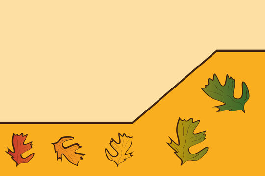 Herbstlicher abstrakter Hintergrund mit Ahornblättern. Vektor