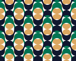 Seamless geometric pattern, retro print.