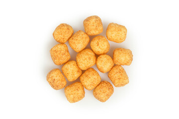 top view of corn puffs