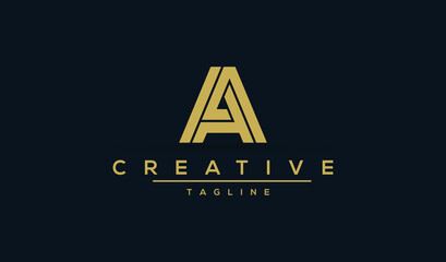 AA monogram, AA initial wedding, AA logo company, AA icon business, corporate sign with variation three colors designs for alphabetical marriage name, brand name, initial couple, font letter symbolic