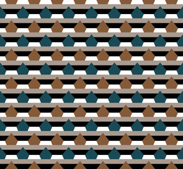 Fototapeta premium Seamless geometric pattern, minimalistic artwork with simple shape and figure.