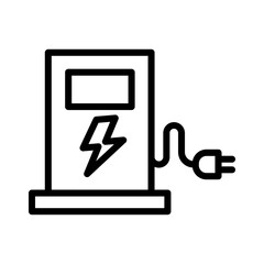 Electric charger station icon