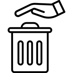 Trash bin icon