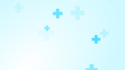 Medical white blue cross pattern background.