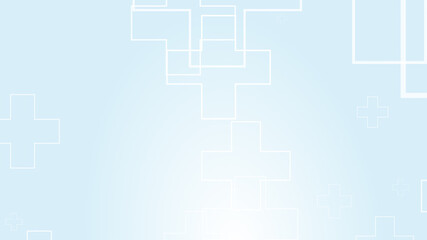 Obraz premium Abstract medical white blue cross pattern background.