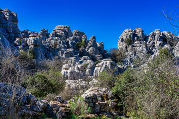 El Torcal de Antequera, Andalusia, Spain, near Antequera, province Malaga.