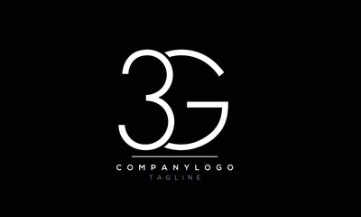 Abstract Letter 3G G3 Vector Logo Design Template - obrazy, fototapety, plakaty