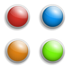 Set of the colourfull buttons
