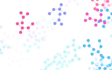 Light Blue, Red vector template with artificial intelligence structure.