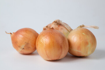 Onion on a white background.A natural product.