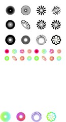 set of abstract business circle and camera logo design vector