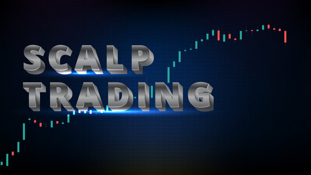 abstract futuristic technology background of scalp trading with stock market and chart graph