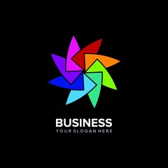 business star logo design vector