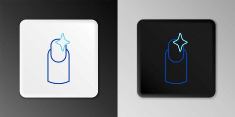 Line Nail manicure icon isolated on grey background. Colorful outline concept. Vector