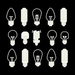 Fototapeta premium set of lamp logo design vector