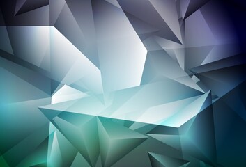 Dark Blue, Green vector texture with triangular style.