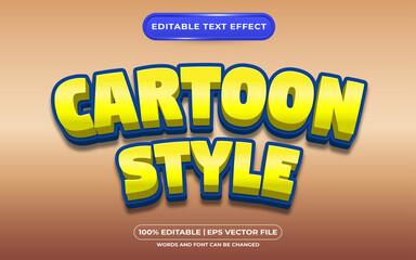 Editable text effect cartoon style