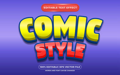 Naklejka na ściany i meble Editable text effect comic style