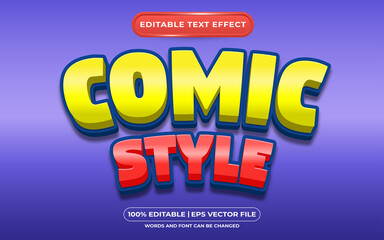 Editable text effect comic style
