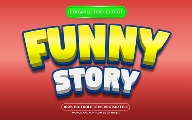 Editable text effect funny story template style