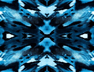 Colour Animal Print. Turquoise Leopard Fur Ink.