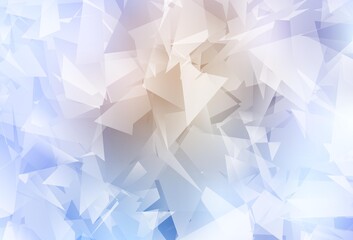Naklejka premium Light Purple vector gradient triangles template.