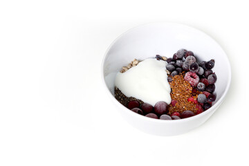 Healthy breakfast in a plate