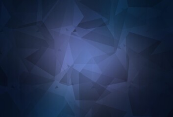 Obraz premium Dark Purple vector backdrop with polygonal shapes.