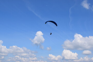 paragliding in the sky
