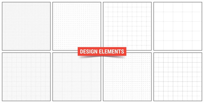 Technical drawing backgrounds, vector design elements.