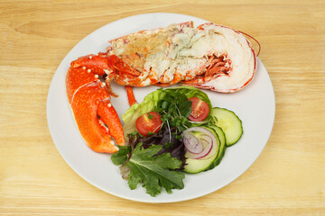 Half lobster salad