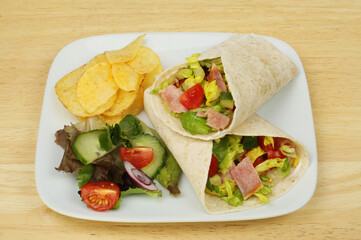 Wrap meal on tabletop