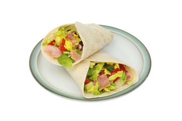 Wraps on a plate