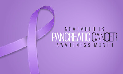 Pancreatic Cancer awareness month is observed every year in November.  is a disease in which malignant cells form in the tissues of the pancreas. Vector illustration