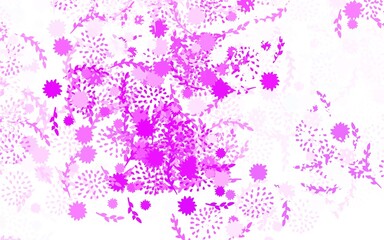Light Purple vector doodle layout with flowers
