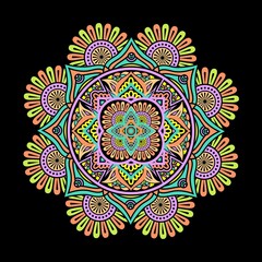 Colorful mandala design, Floral wallpaper print design, Arabic Islamic east style. Ramadan Style Decorative mandala. Mandala for print