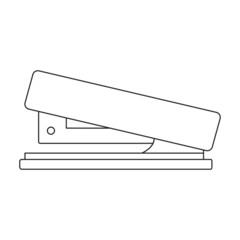 Stapler vector outline icon. Vector illustration staple of puncher on white background. Isolated outline illustration icon of stapler .