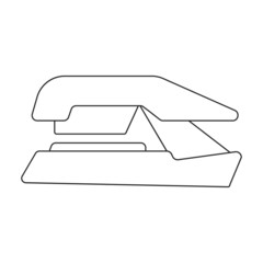 Stapler vector outline icon. Vector illustration staple of puncher on white background. Isolated outline illustration icon of stapler .
