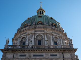Fototapeta na wymiar Kuppel der Frederikskirche, Mamorkirche in Kopenhagen, Dänemark