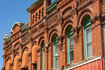 Fototapeta na wymiar Old downtown buildings.