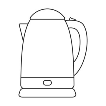 recommend clip art: Kettle vector outline icon. Vector illustration teapot on white background. Isolated outline illustration icon of kettle .