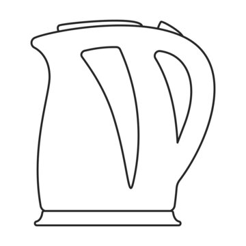 recommend clip art: Kettle vector outline icon. Vector illustration teapot on white background. Isolated outline illustration icon of kettle .