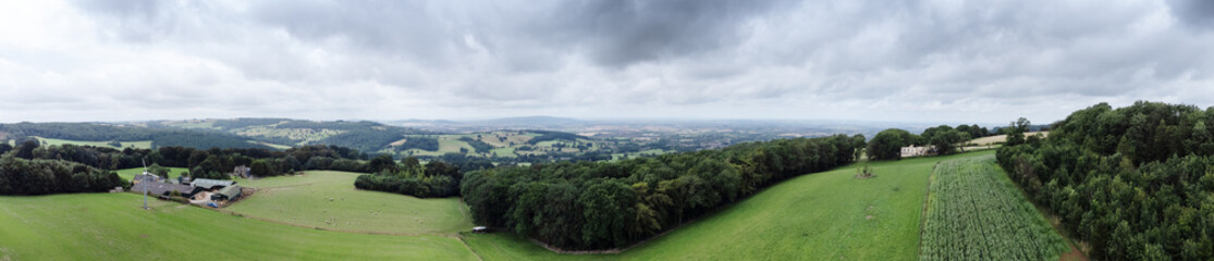 Fototapeta na wymiar english landscape image from the air